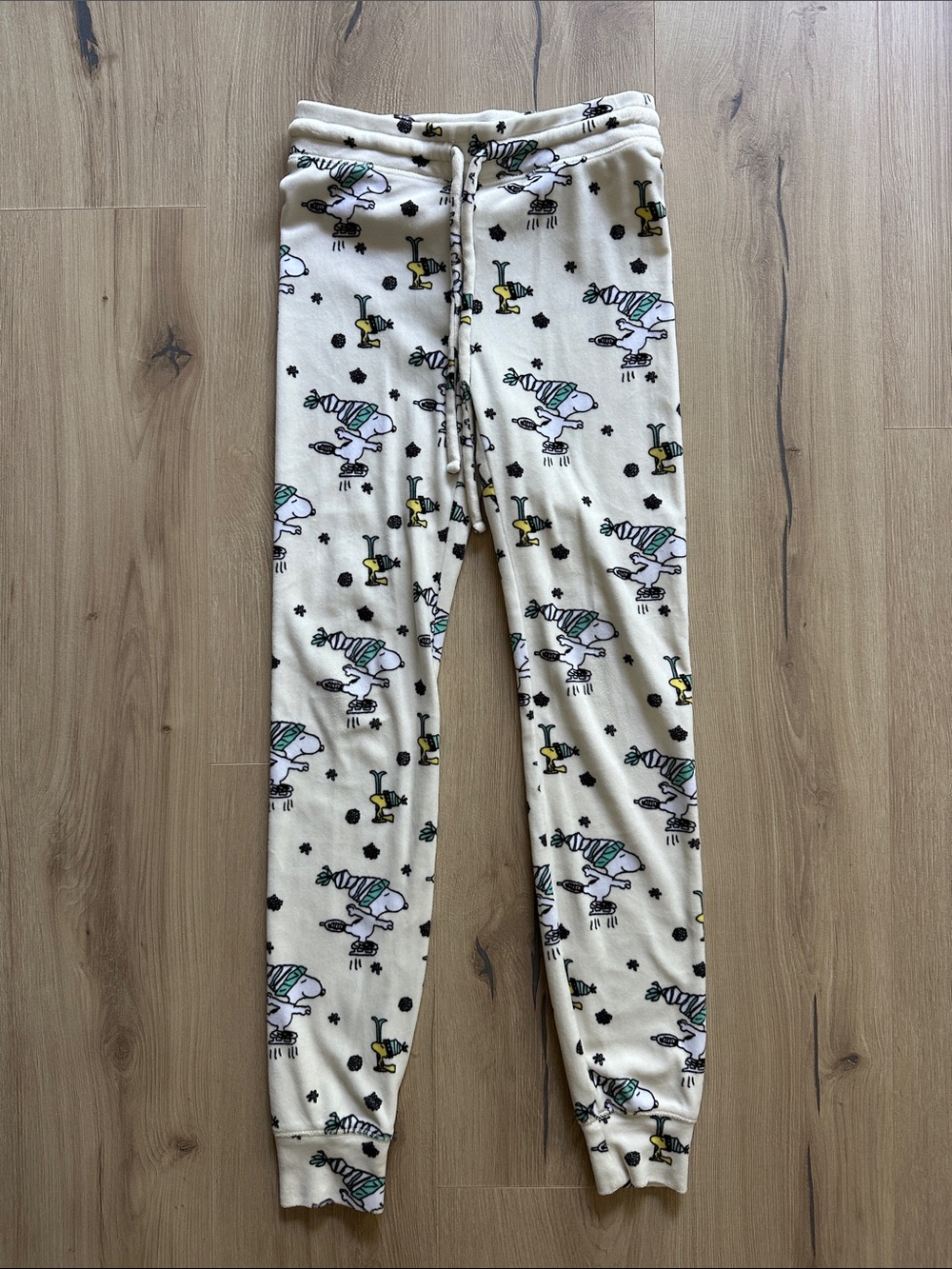 American Eagle Outfitters Cream Kids Pajama Bottoms with Character Print